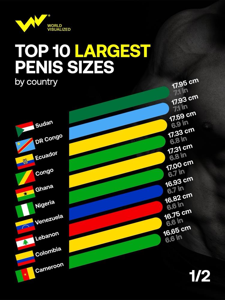 Global penis size rankings