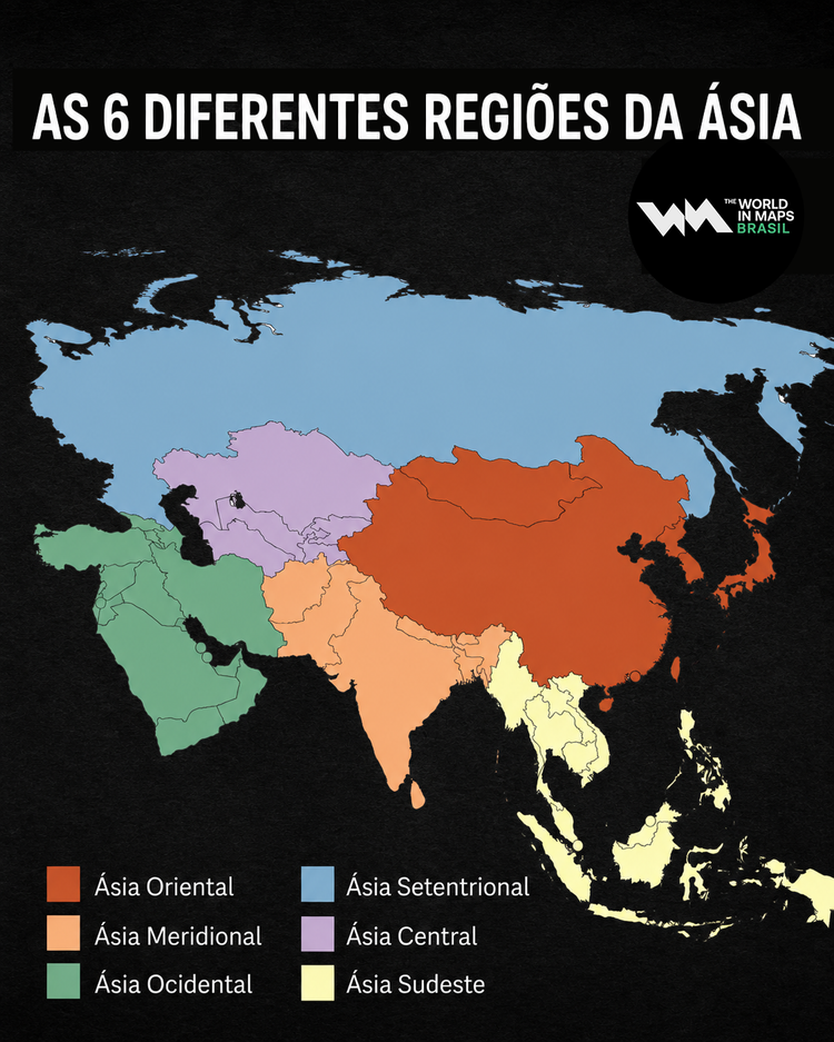 As 6 diferentes regiões da Ásia