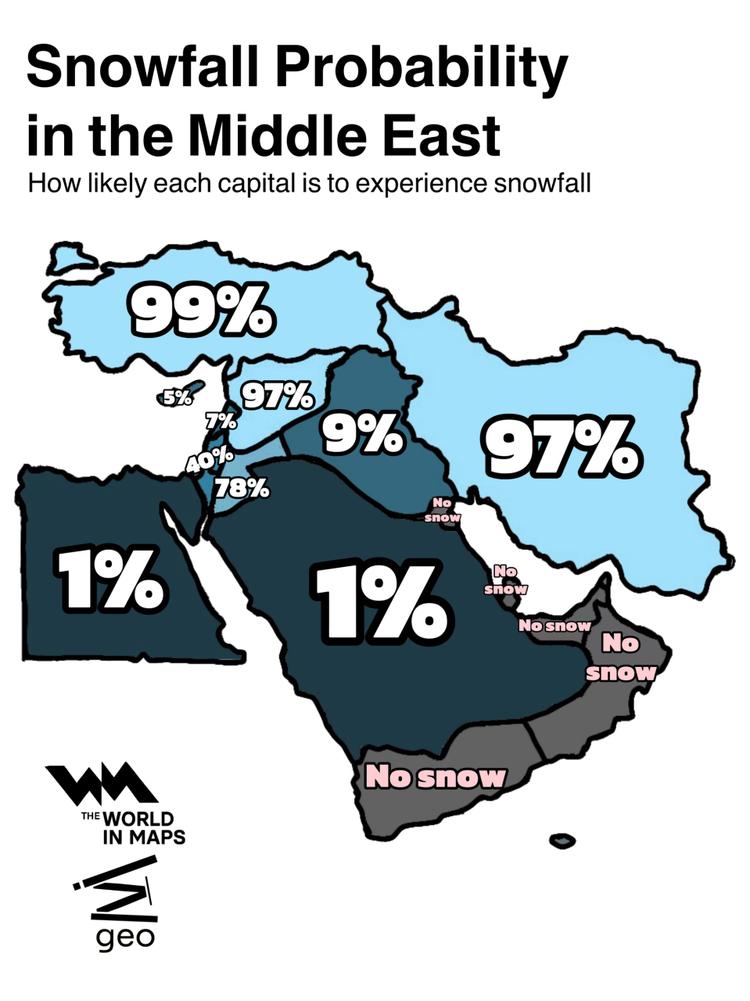 Where snow really falls in the Middle East