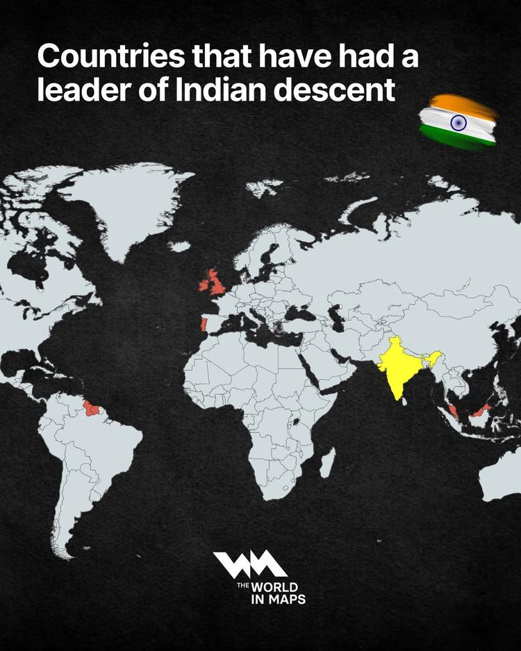 Countries that have had leaders of Indian descent