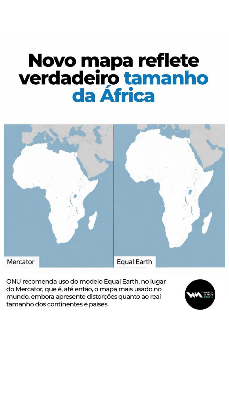 Ilustração com a nova configuração do mapa da África